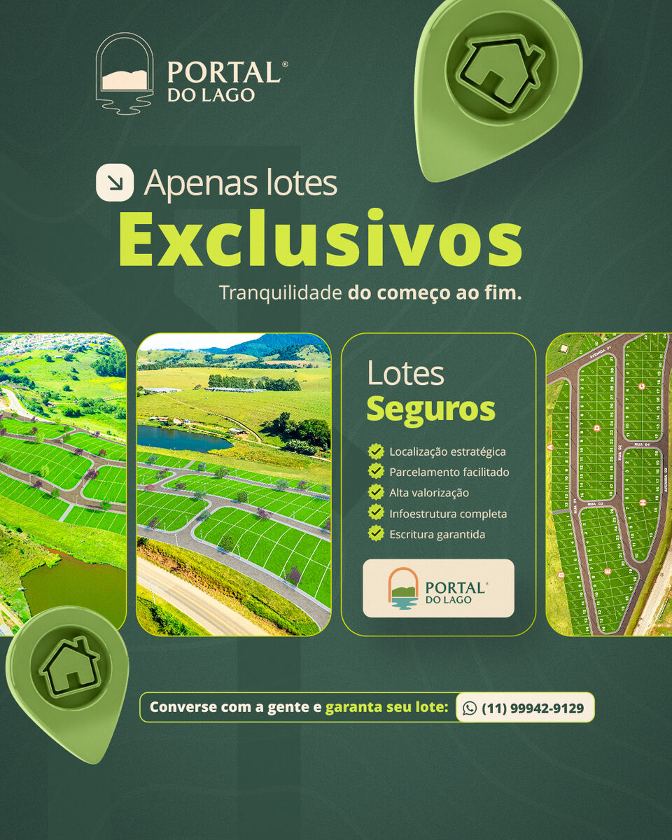 Portal do Lago — Apenas lotes exclusivos